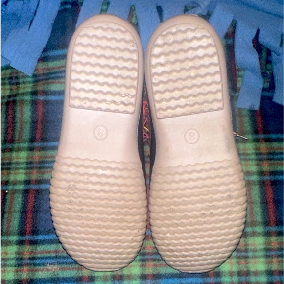 Simply southern style plaid red and black with light brown stripes winter boots - Picture 3 of 7